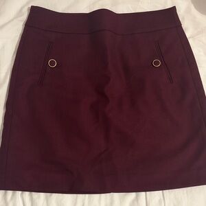 Burgundy wool mini skirt 2p